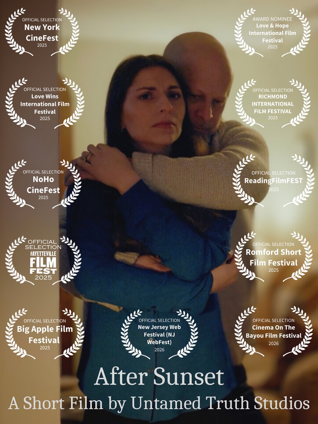 After Sunset official poster with festival laurels